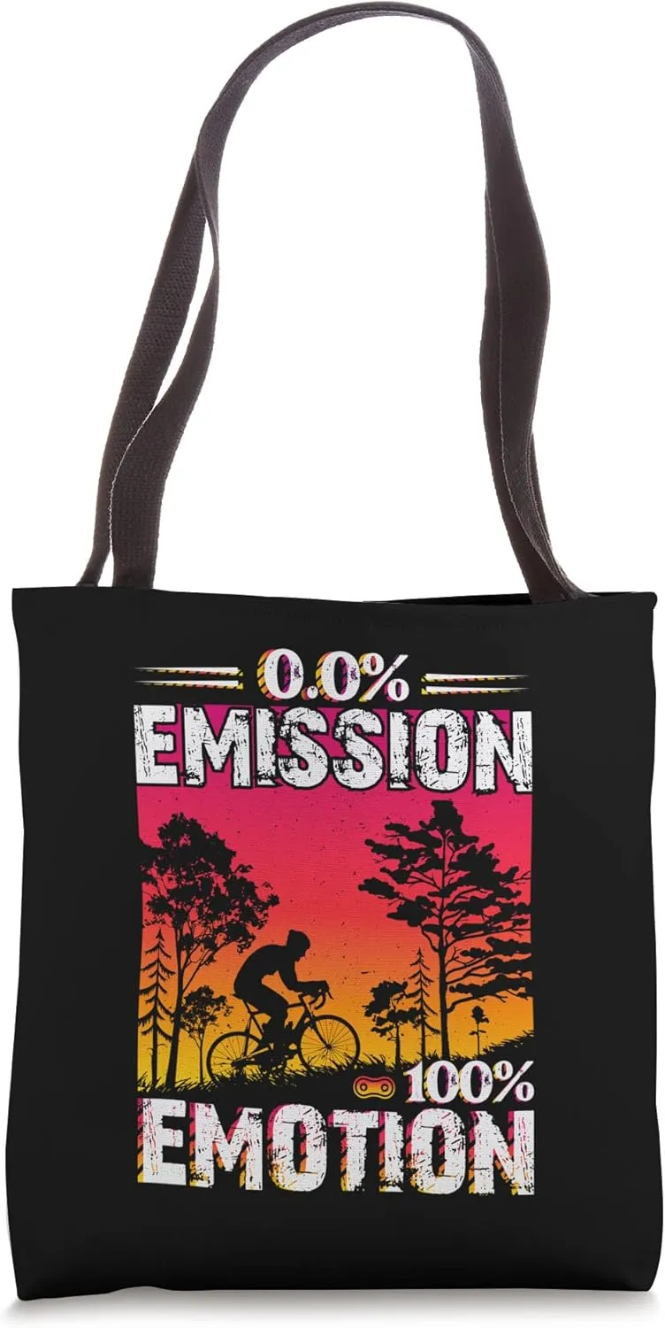 0 emissions 100 emotions Cycling Mountain biking hiking Tote Bag