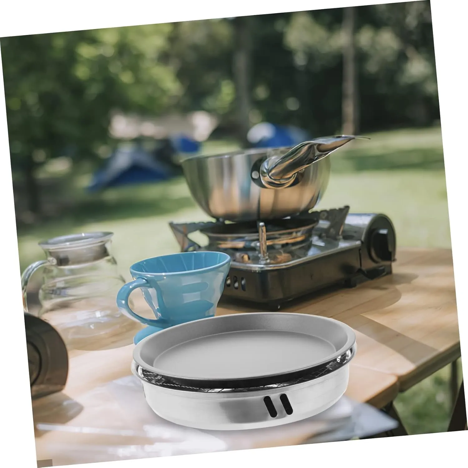 1 Set Outdoor Grill Grills Barbecue Racks Portable Stove Barbecue Stove Portable Charcoal-burning Stoves Stainless Steel Random Color