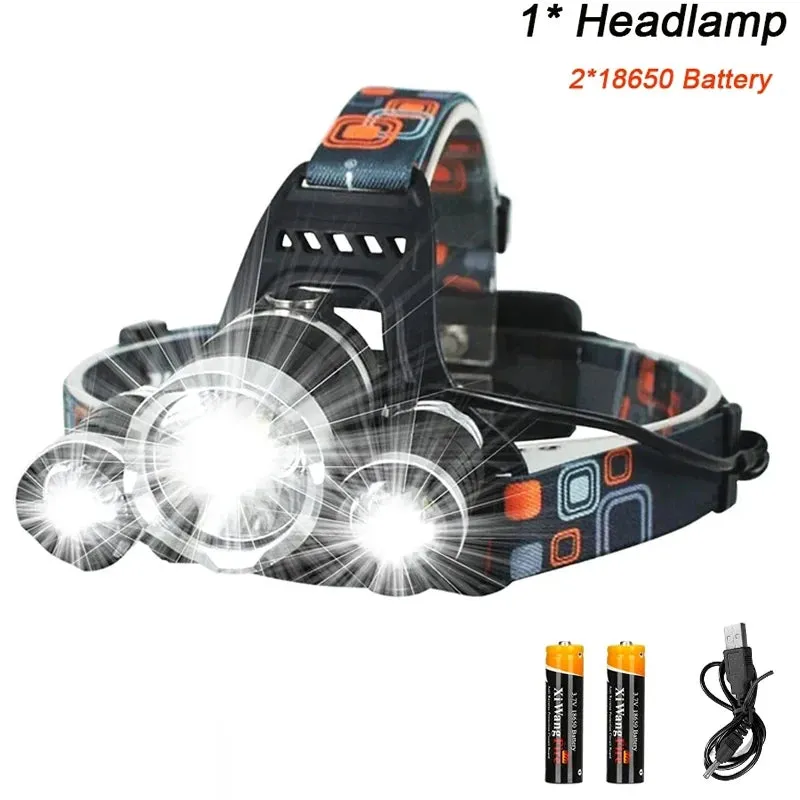 1000000LM LED Headlamp – XHP90.2 USB Rechargeable Fishing & Hunting Head Torch, High-Power
