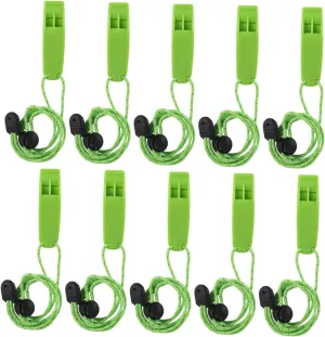 10x Emergency Whistle Security Whistle Loud Clip Lightweight Portable Outdoor with Lanyard for Boating Kayaking