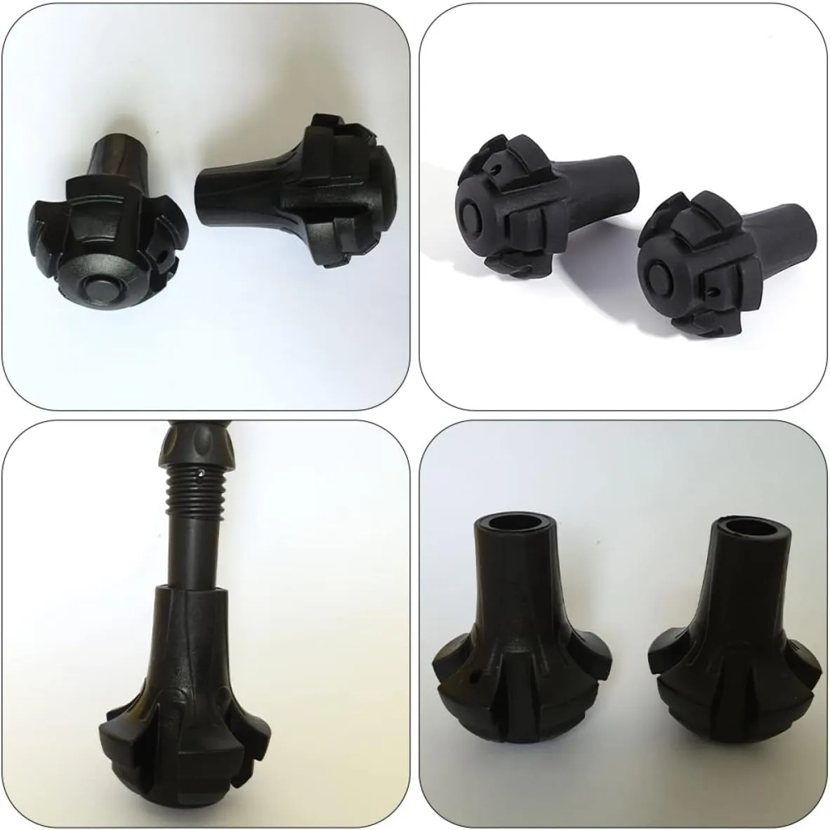 12pcs Foot for Trekking Poles Non- Thickened Crutch Pads for Enhanced Stability and Safety Any