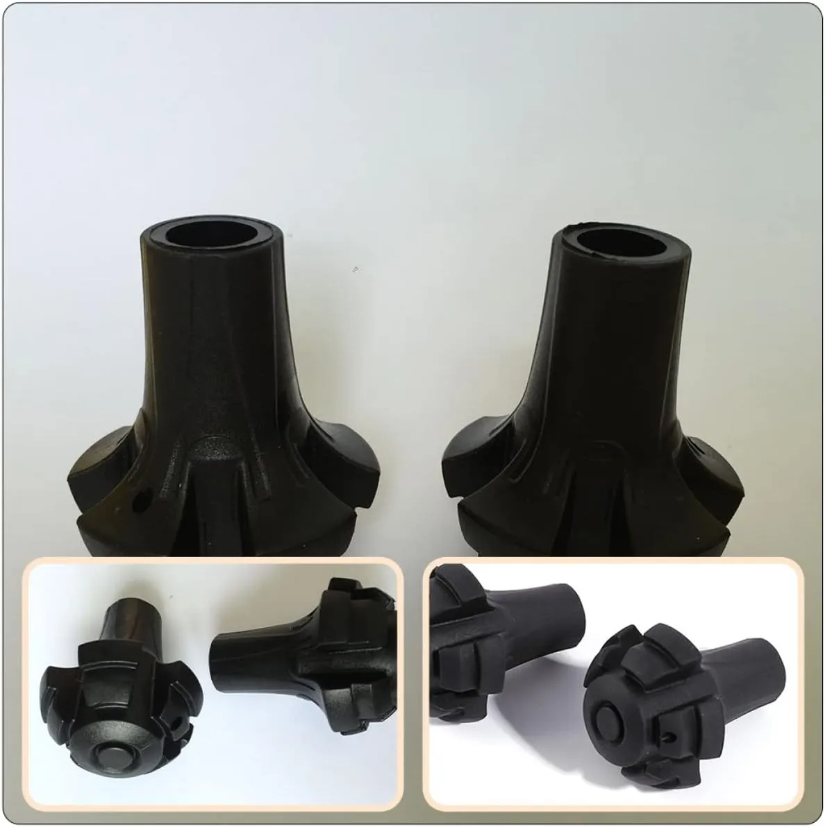 12pcs Foot for Trekking Poles Non- Thickened Crutch Pads for Enhanced Stability and Safety Any