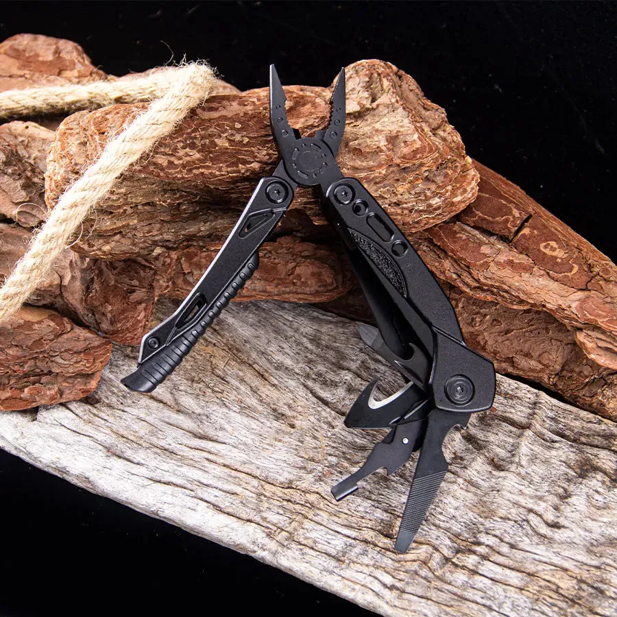 13-in-1 Multitool Pocket Knife with Safety Lock and Spring-Action Pliers
