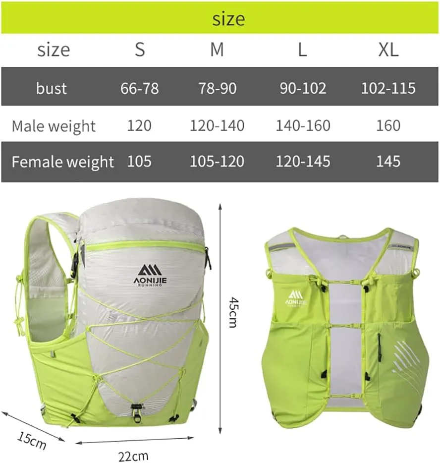15L Running Hydration Vest Backpack with 2L Water Bladder Breathable & Adjustable Hydration Backpack for Trail Running Marathon Race Cycling Jogging
