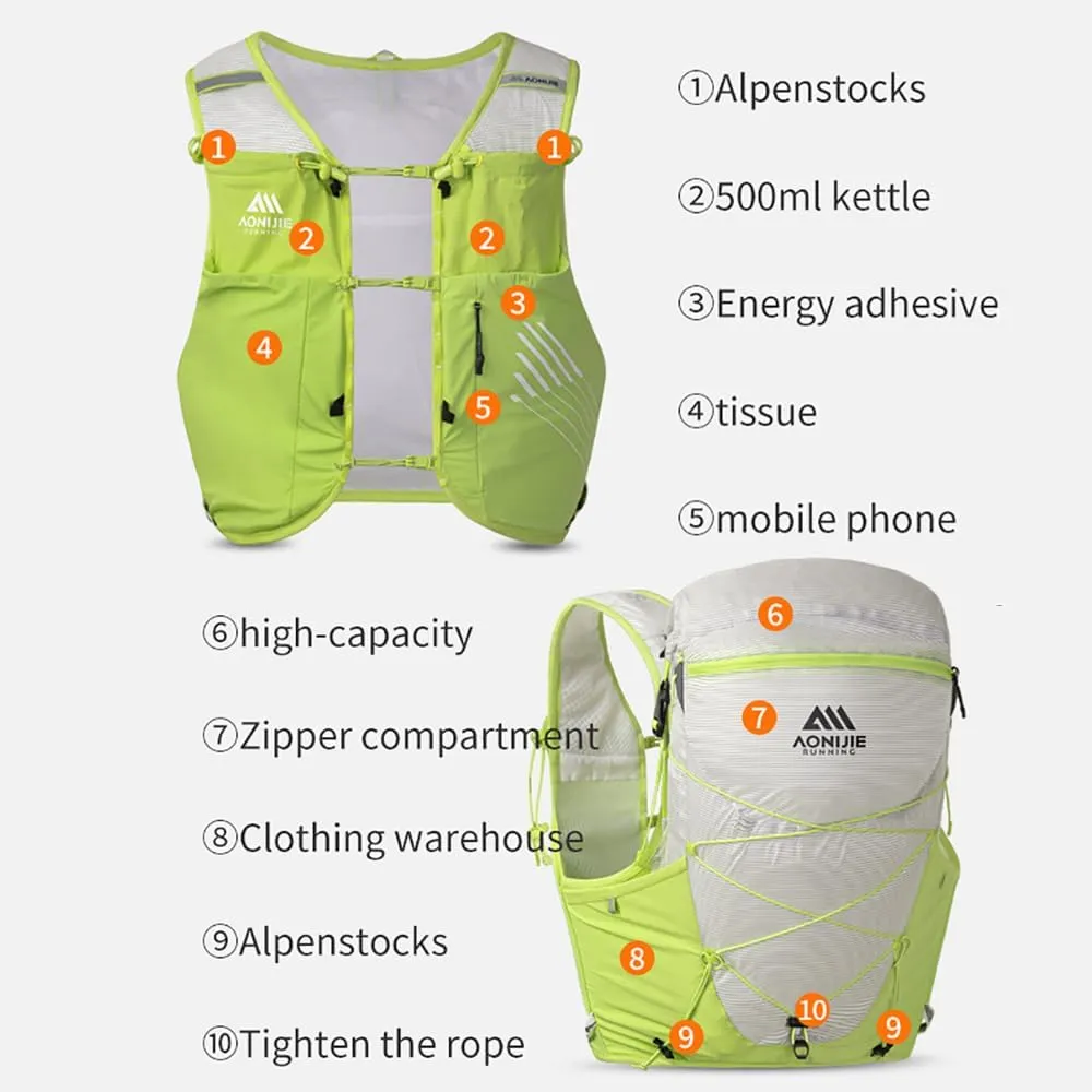 15L Running Hydration Vest Backpack with 2L Water Bladder Breathable & Adjustable Hydration Backpack for Trail Running Marathon Race Cycling Jogging