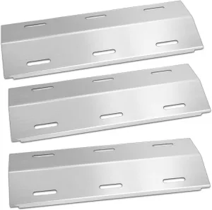 16 7/8" x 6 9/16" BBQ Gas Grill Replacement Parts, Stainless Steel Grill Heat Plates Shield Heat Tent Burner Cover for Ducane 30400040, 30400042, 30400043, 30400045, 30558501, S5200, 3-Pack