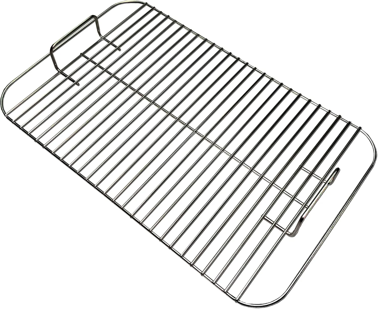 16 x 10 Inch 201 Stainless Steel Replacement Grill Grate with Handles - for Use in Weber Go Anywhere Grills - Gas or Charcoal BBQ Grilling Accessories