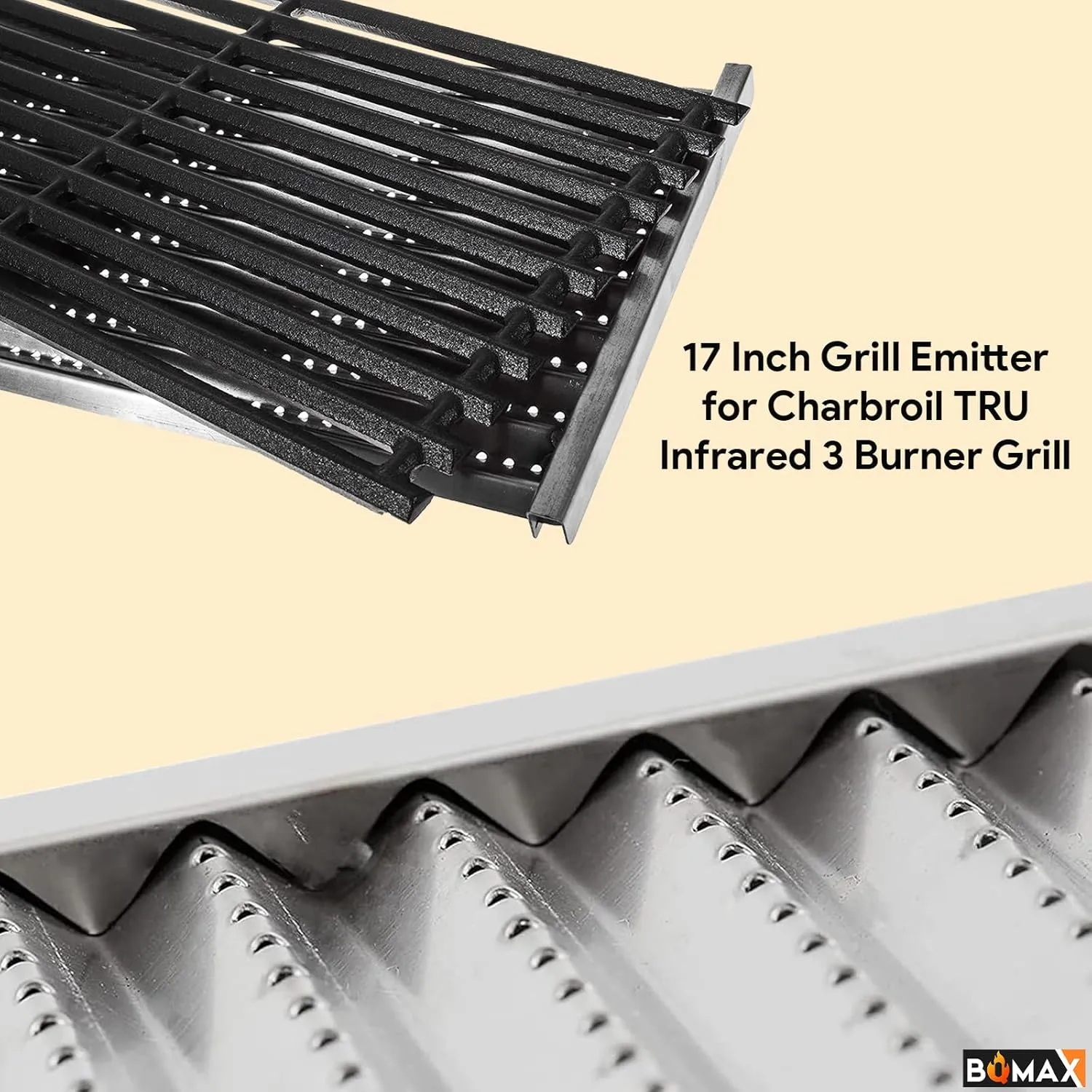 17" Grill Emitter Replacement Parts for Charbroil TRU Infrared 3 Burner 463242516 463355220 466242516 463246018 466242515 466242615 463243016 G466-2400-W1 for Charbroil Grill Replacement Parts