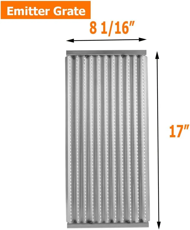 17" Grill Grates and Emitter for Charbroil TRU Infrared 3-Burner Gas Grill 463355220 463242516 463242515 466242515 463342420 463243016 463367016 463346017 Grill Replacement Parts G466-2400-W1