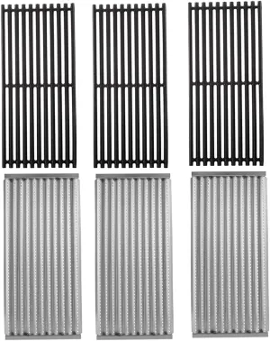 17" Grill Grates and Emitter for Charbroil TRU Infrared 3-Burner Gas Grill 463355220 463242516 463242515 466242515 463342420 463243016 463367016 463346017 Grill Replacement Parts G466-2400-W1