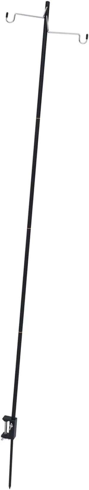 1set Portable Alloy Lamp Stand Kit Lightweight Folding Design for Camping Outdoor Use and Picnic Table Bracket Convenient Storage and Easy Setup