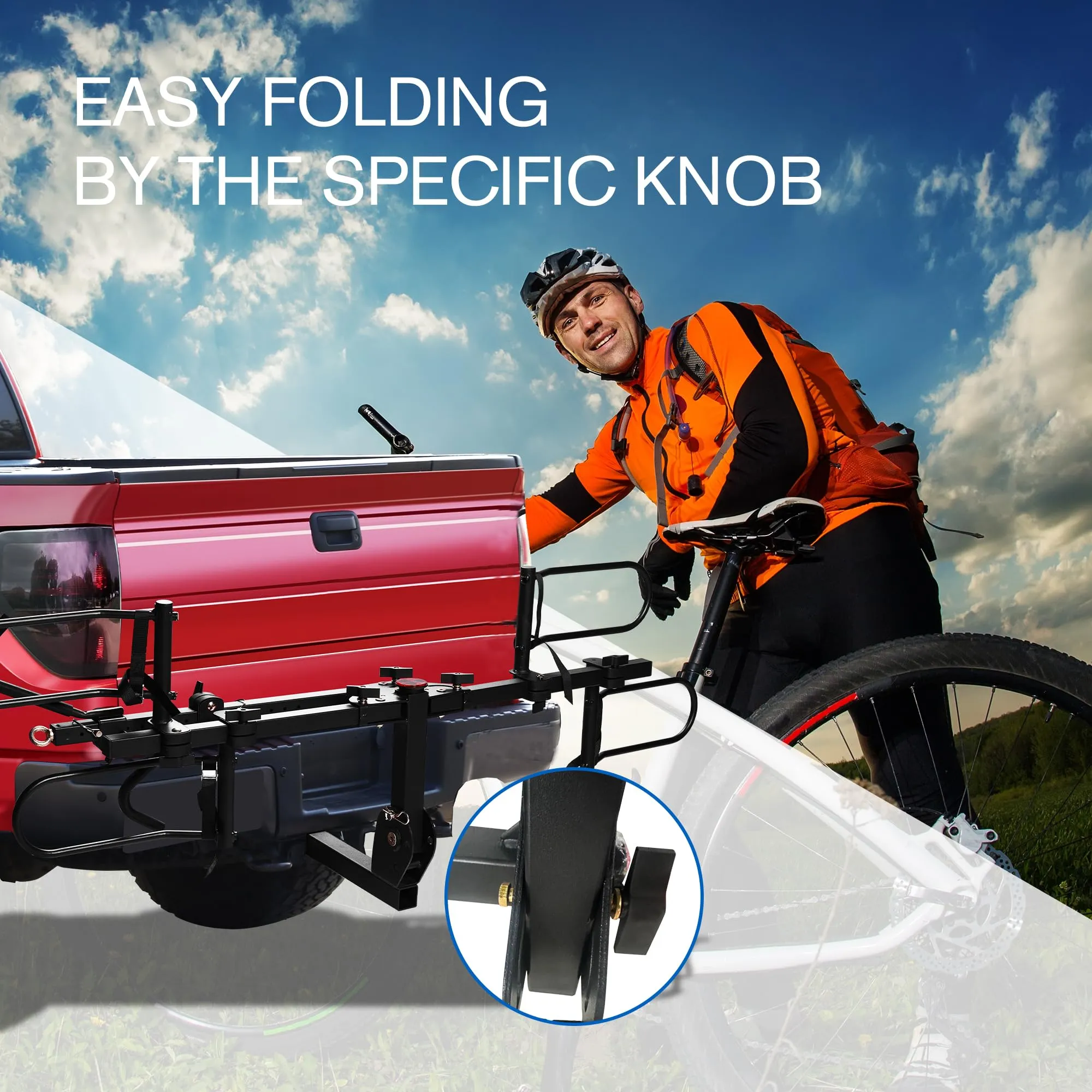 2-Bike Rack, Foldable and Tiltable