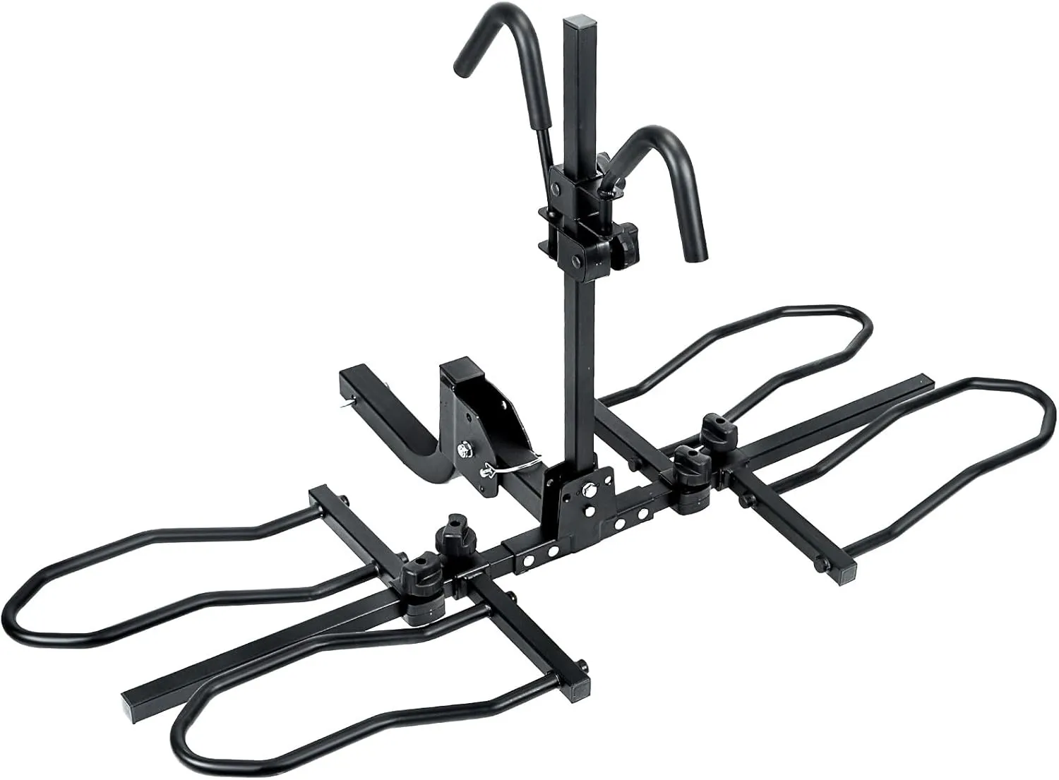 2-Bike Rack Hitch Mount Platform - Bike Racks for Bikes, Electric eBikes, Fat Tire, Road Bikes and MTB, Tilting Folding E-Bike Rack for Trailer Car SUV Pickup Truck RV Camper - 2 inch Receiver
