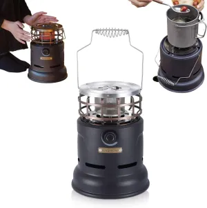 2 in 1 Portable Heater & Stove, Gas Camp Stove, Butane Fuel, Perfect for Backpacking, Hiking, Ice Fishing, and Emergency Preparedness, 9213 BTU