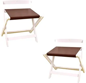 2 Pack Classic Luggage Rack - Foldable Suitcase Rack, with Wall Protection Suitcase Stand, Made of Solid Hardwood, Easy to Assemble, for Home, Bedroom and Travel (Color : White)