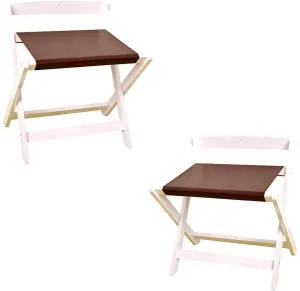 2 Pack Classic Luggage Rack - Foldable Suitcase Rack, with Wall Protection Suitcase Stand, Made of Solid Hardwood, Easy to Assemble, for Home, Bedroom and Travel (Color : White)