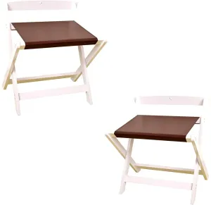 2 Pack Classic Luggage Rack - Foldable Suitcase Rack, with Wall Protection Suitcase Stand, Made of Solid Hardwood, Easy to Assemble, for Home, Bedroom and Travel (Color : White)
