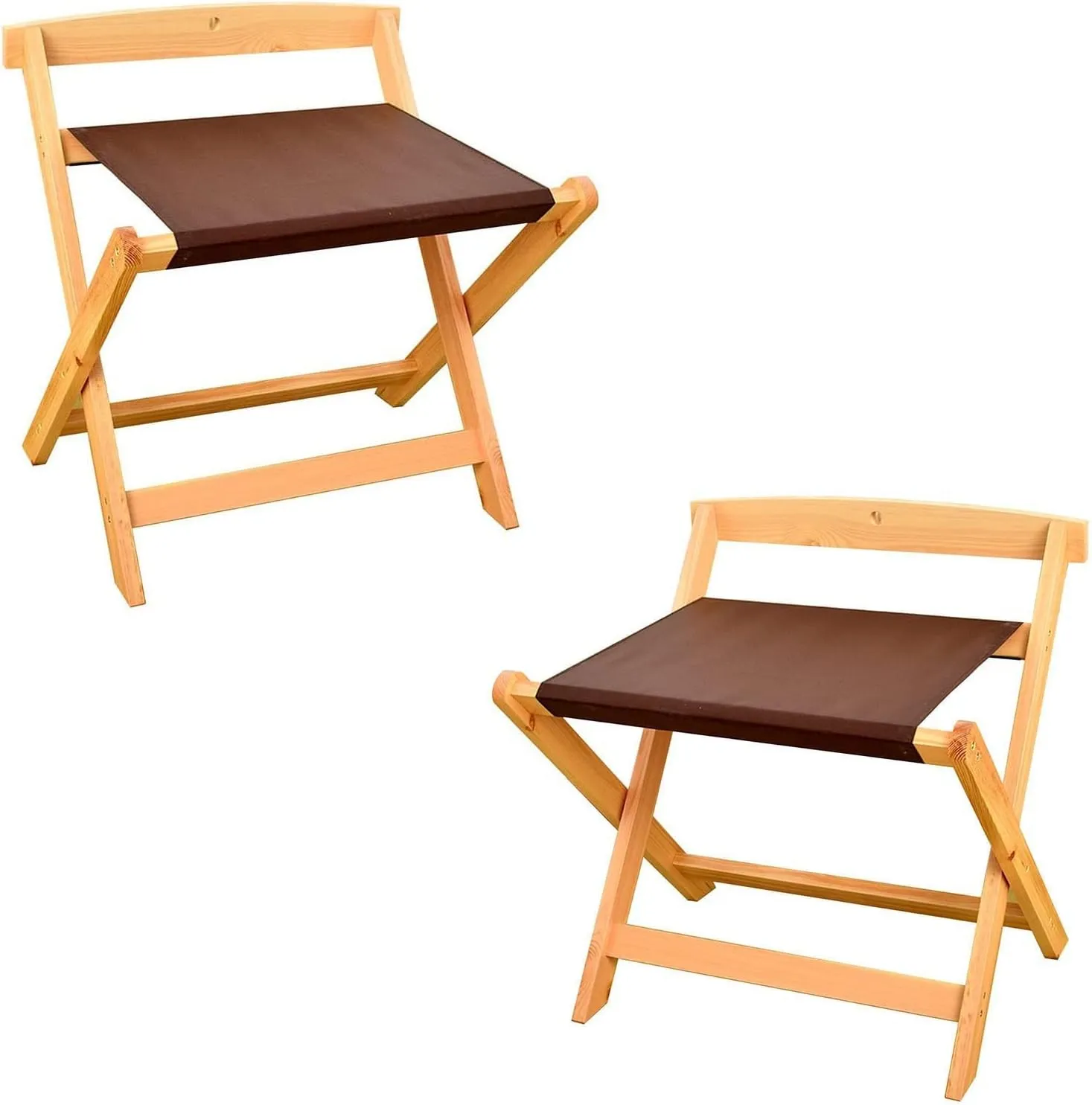 2 Pack Classic Luggage Rack - Foldable Suitcase Rack, with Wall Protection Suitcase Stand, Made of Solid Hardwood, Easy to Assemble, for Home, Bedroom and Travel(S1)