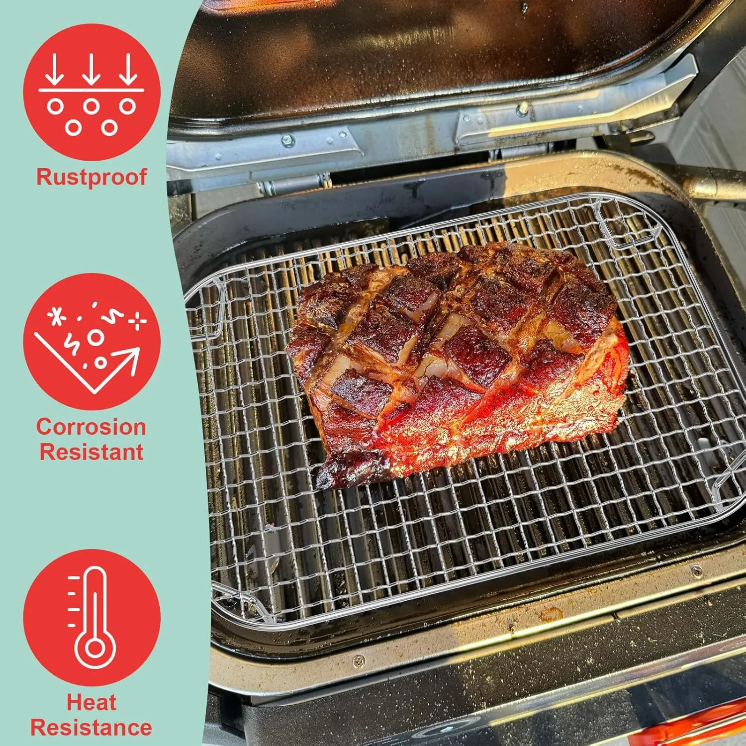 2 Pack Grill Rack for Ninja Woodfire OG700 OG701 OG751 Outdoor Grill & Smoker Accessories,Stainless Steel Cooking Roasting Rack for Ninja OG700 SER 7-in-1 Woodfire Grill Air Fryer Accessories