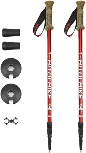 2 Pack Trekking Telescopic Walking Poles Hiking Poles - Adjustable Aluminium Lightweight Section Trekking Alpenstock,Outdoor Camping, Mountaining, Backpacking