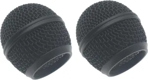2 PCS Microphone Replacement Heads Steel Mesh Mic Grille Heads with Inner Foam Microphone Grille Ball Head Compatible with Model SM58,SM58S,SM58LC,BETA58,BETA58A,SA-M30,SV100 Black