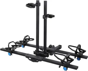 200 lbs Capacity Hitch for Heavy E-Bike 2-Bike Rack, E-Bike Carrier for Cars Trucks SUVs Minivans RV, Trailer, Foldable Platform Mount, Up to 5’’ Fat Tire Bicycle for 2’’ Receiver