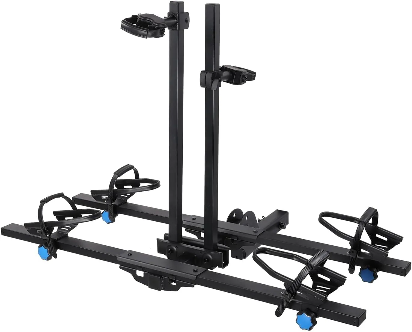 200 lbs Capacity Hitch for Heavy E-Bike 2-Bike Rack, E-Bike Carrier for Cars Trucks SUVs Minivans RV, Trailer, Foldable Platform Mount, Up to 5’’ Fat Tire Bicycle for 2’’ Receiver