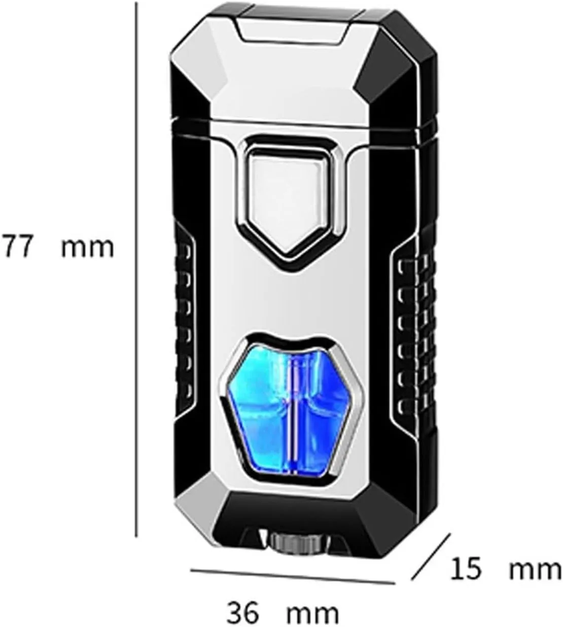 2024 Metal Butane Gas Lighter, Strong Wind Resistance, Open Flame Direct Dual Flame Lighter, Adjustable Flame Size, Visible Butane Fuel Window, Portable Lighter, Suitable for Candle Camping, Men's Gif