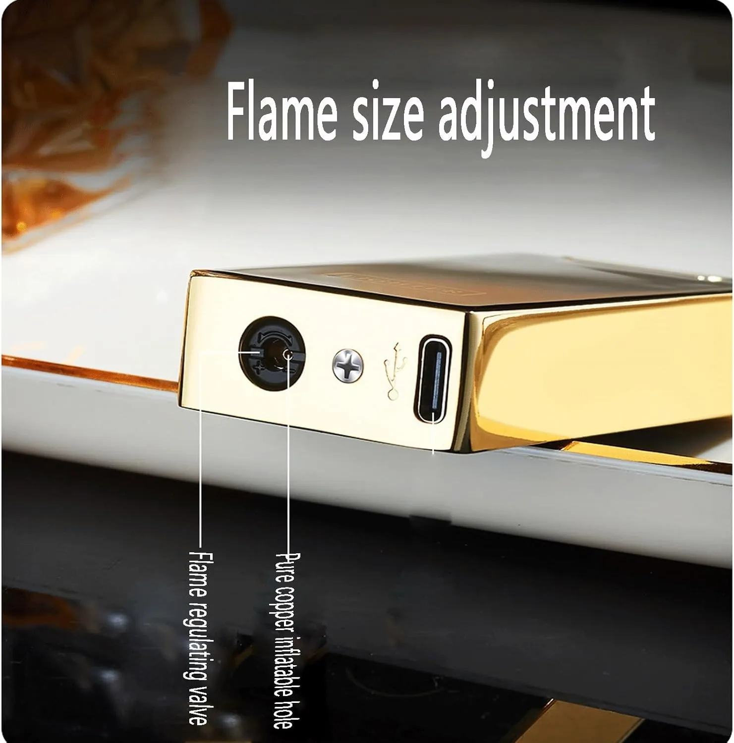 2025 Intelligent Voice-Controlled high-tech Lighter, Four Ignition Methods, Visible Transparent air Window, Metal Windproof Inflatable Double Open Flame Lighter, Suitable for Candle Camping(Red)