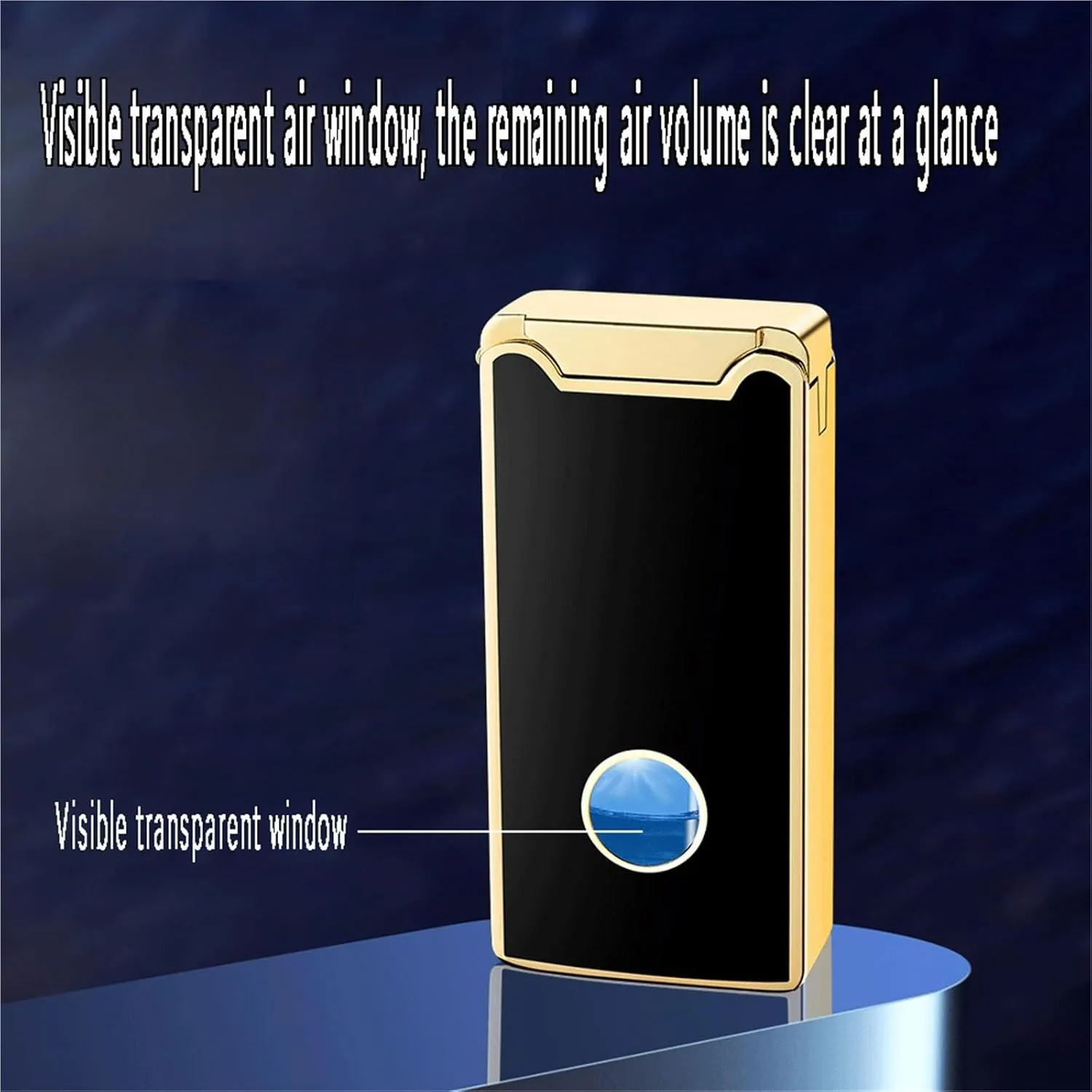 2025 Intelligent Voice-Controlled high-tech Lighter, Four Ignition Methods, Visible Transparent air Window, Metal Windproof Inflatable Double Open Flame Lighter, Suitable for Candle Camping(Red)