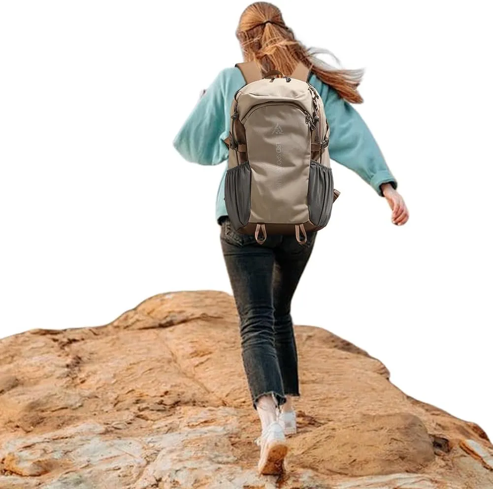 20L Hiking Backpack Camping Backpack Multi-pockets Hiking Daypack (Khaki)