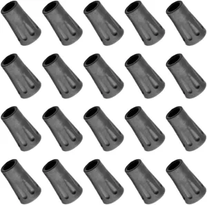 20pcs Trekking Pole Cover Walking Sticks Food Pad Hiking Pole Tips Cover Hiking Pole Replacement Tips Walking Stick Tip Walking Crutch Tips Food Mat Universal Rubber