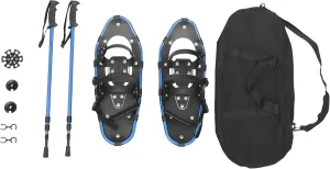21/25 Inches Light Weight Snowshoes & Trekking Pole Set, Durable All Terrain Aluminum Snowshoes with Adjuatable Trekking Poles and Carrying Bag for Adults Men Women