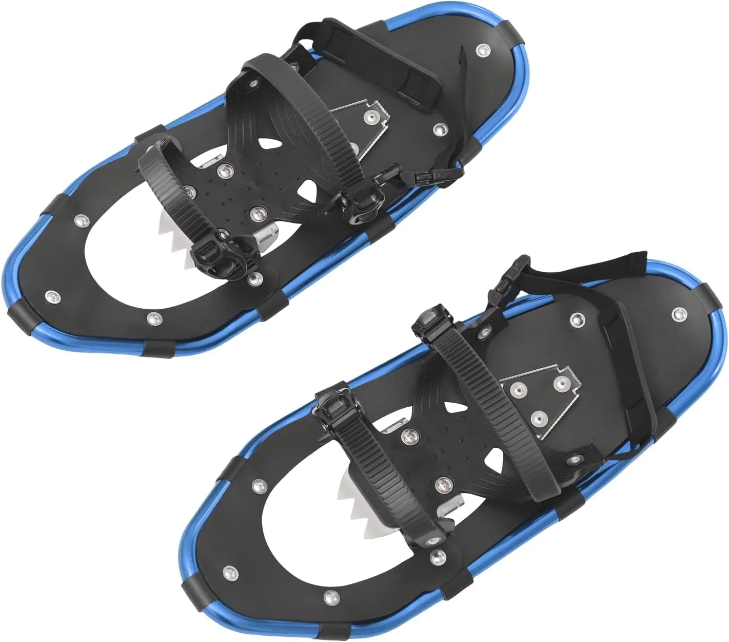21/25 Inches Light Weight Snowshoes & Trekking Pole Set, Durable All Terrain Aluminum Snowshoes with Adjuatable Trekking Poles and Carrying Bag for Adults Men Women