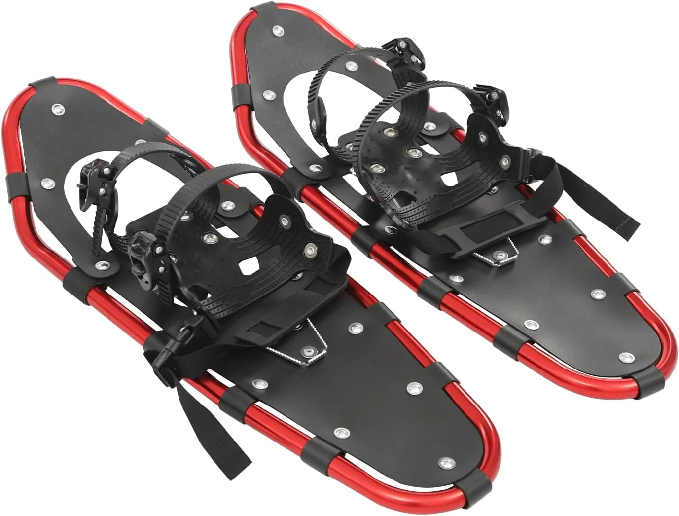 25 Inch Snowshoes, Snowshoes with 1Pair Adjustable Trekking Poles & 1 Carrying Bag, Snowshoes for Men Women, 110-220lbs Load Capacity, Used in Ski Resorts, Outdoor Skiing Program