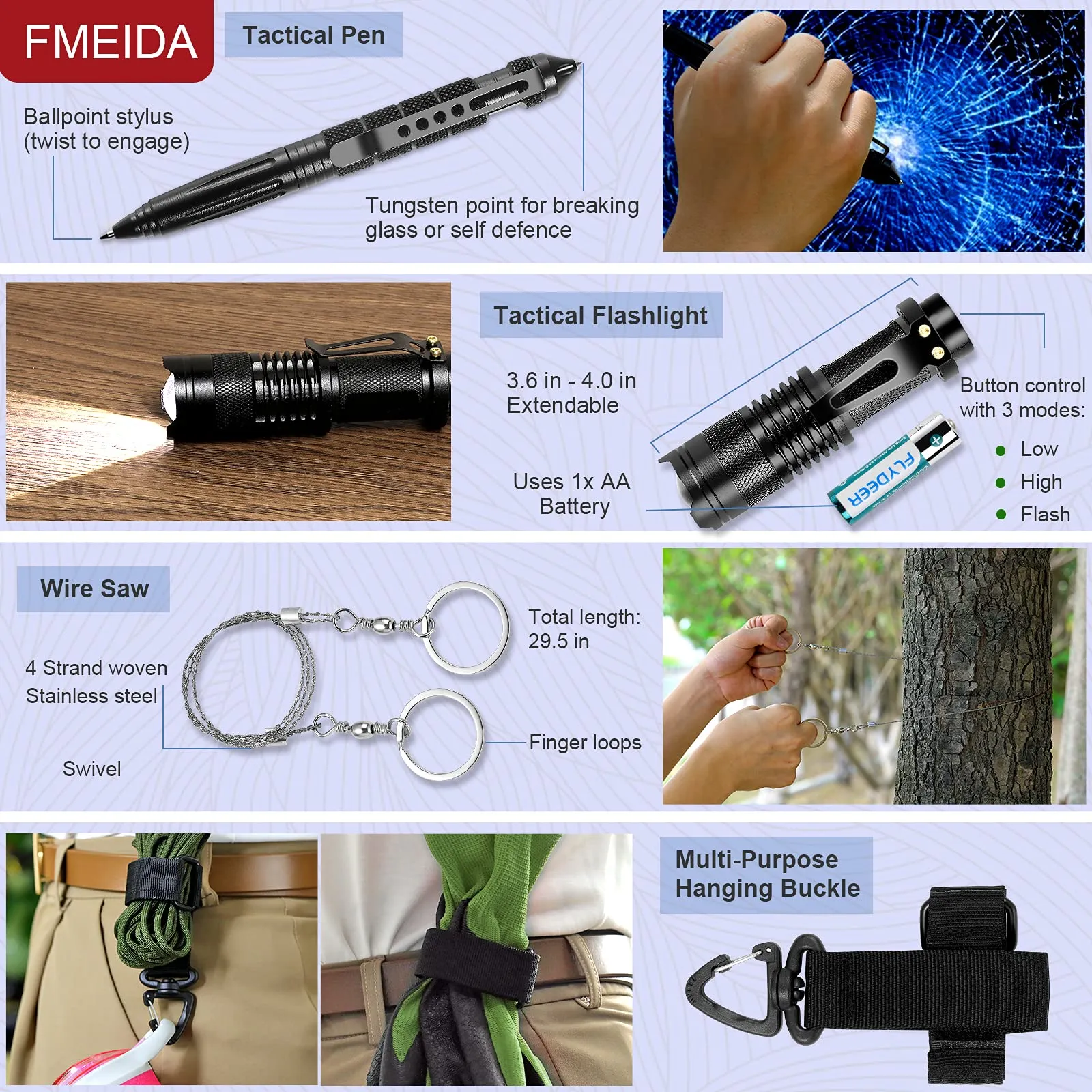 27-In-1 Camping Survival Pack