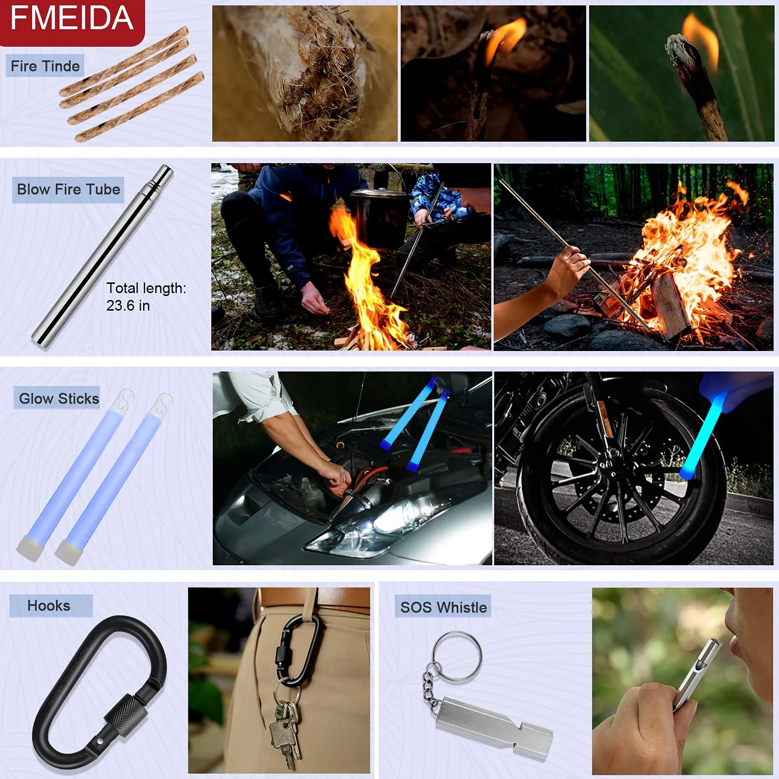 27-In-1 Camping Survival Pack
