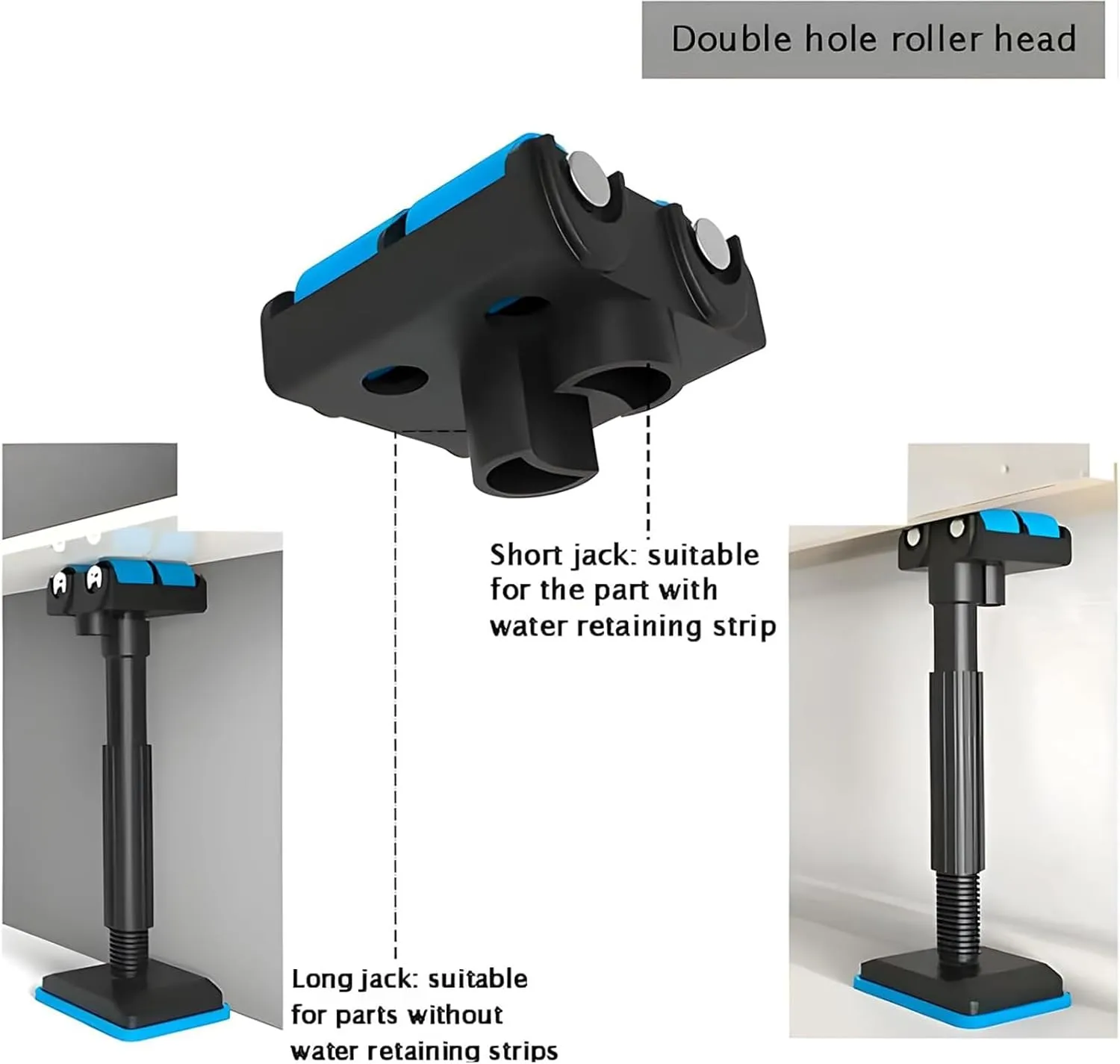2pcs Labor Saving Lifting Brackets,Telescopic Furniture Lifter Jacks,Multi-Function Height Adjustment Lifting Device,for Installing Cabinets and Wall Tile Height Adjuster,Load 440 Lb (Blue)
