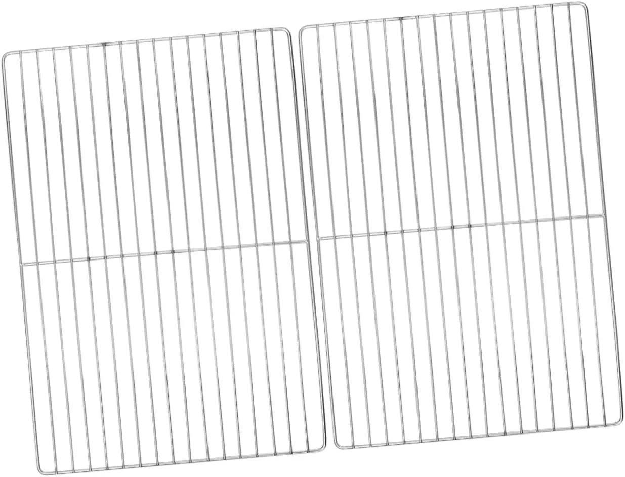 2Pcs Stainless Steel Grill Net Durable Outdoor Barbecue Mesh for Even Cooking for Steaks Fish Vegetables and More for Camping and Backyard Grilling