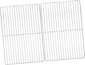 2Pcs Stainless Steel Grill Net Durable Outdoor Barbecue Mesh for Even Cooking for Steaks Fish Vegetables and More for Camping and Backyard Grilling