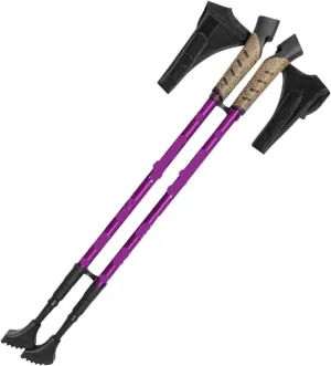 2PCS Walking Poles Pole Telescopic Aluminum Alloy Crutch Walking Stick Hiking