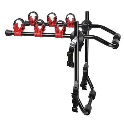 3 Bike Bicycle Carrier Car Truck SUV Foldable Trunk Mount Rear Rack w/ Straps