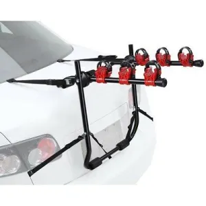 3 Bike Bicycle Carrier Car Truck SUV Foldable Trunk Mount Rear Rack w/ Straps