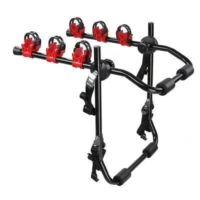 3 Bike Bicycle Carrier Car Truck SUV Foldable Trunk Mount Rear Rack w/ Straps