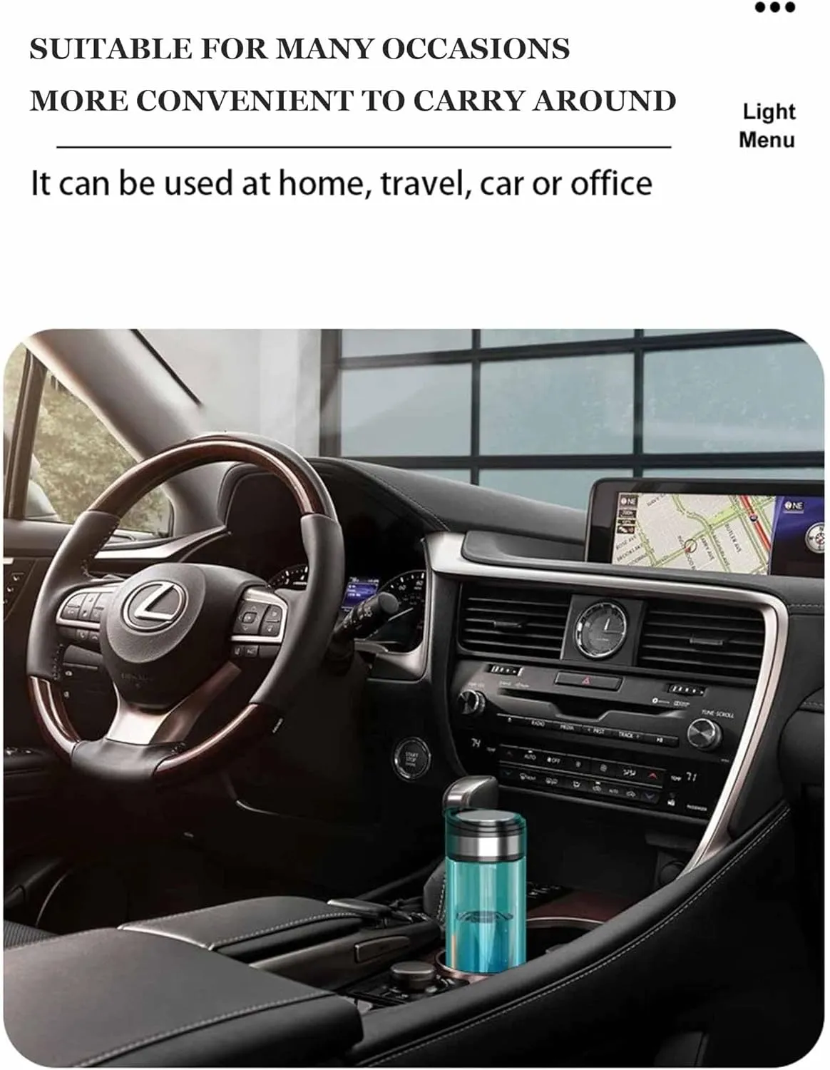 3-in-1 Hydrogen Water Bottle Generator, SPE Electrolysis Technology, USB Rechargeable Portable Hydrogen Water Generator, Hydrogen Content up to 5500PPB