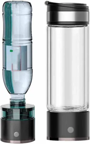3-in-1 Hydrogen Water Bottle Generator, SPE Electrolysis Technology, USB Rechargeable Portable Hydrogen Water Generator, Hydrogen Content up to 5500PPB
