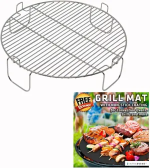 3 inch Stainless Steel Grill Rack Compatible with Nuwave® Pro Plus, Elite, Nutri Chef, Black&Decker | Replacement Grate Accessory for Convection Ovens, Kitchen Oven and Toaster Oven Accessories