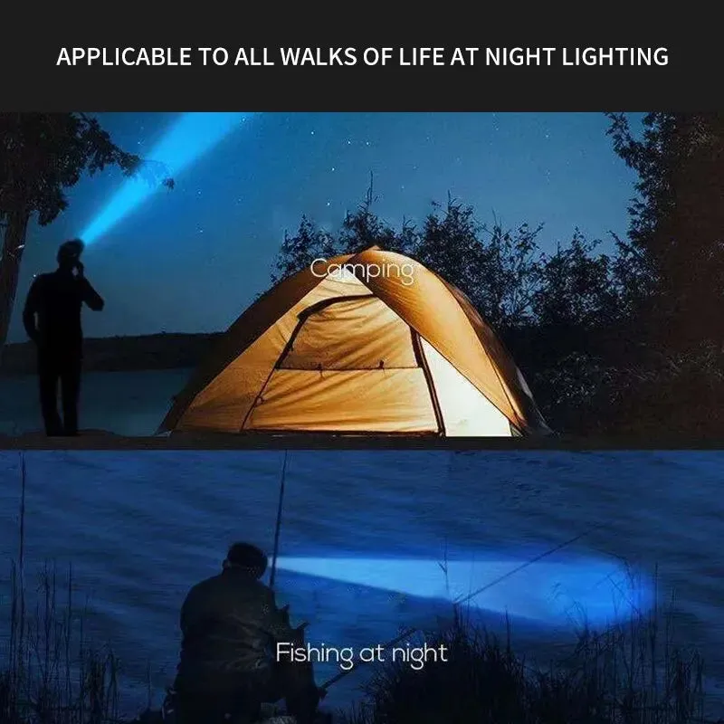 300Watts Powerful 5-head LED Headlamp Built-in Rechargeable Batteries Camping Headlights Hunting Torch Hiking Front Lanterns