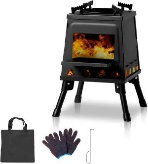36 * 36 * 46.5cm wood camping stove Ultralight and Compact Stove for Backpacking, Camping, and Survival