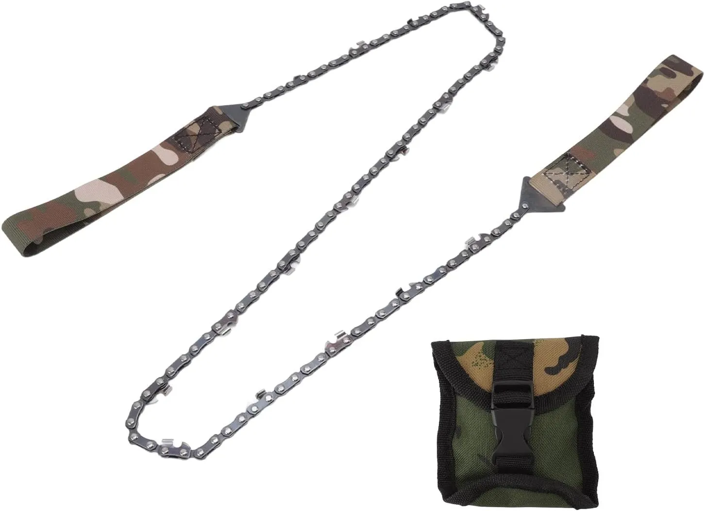 36 Inch Pocket Chainsaw, Portable Thin Teeth Hand Pulled Saw, Manganese Steel Rope Saw for Cam and P